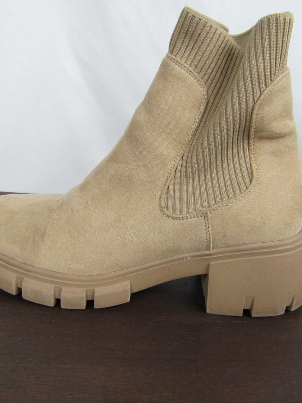 Women's | Sincerely Jules | Tan Faux Suede | 7.5 | Boots - Picture 2 of 7